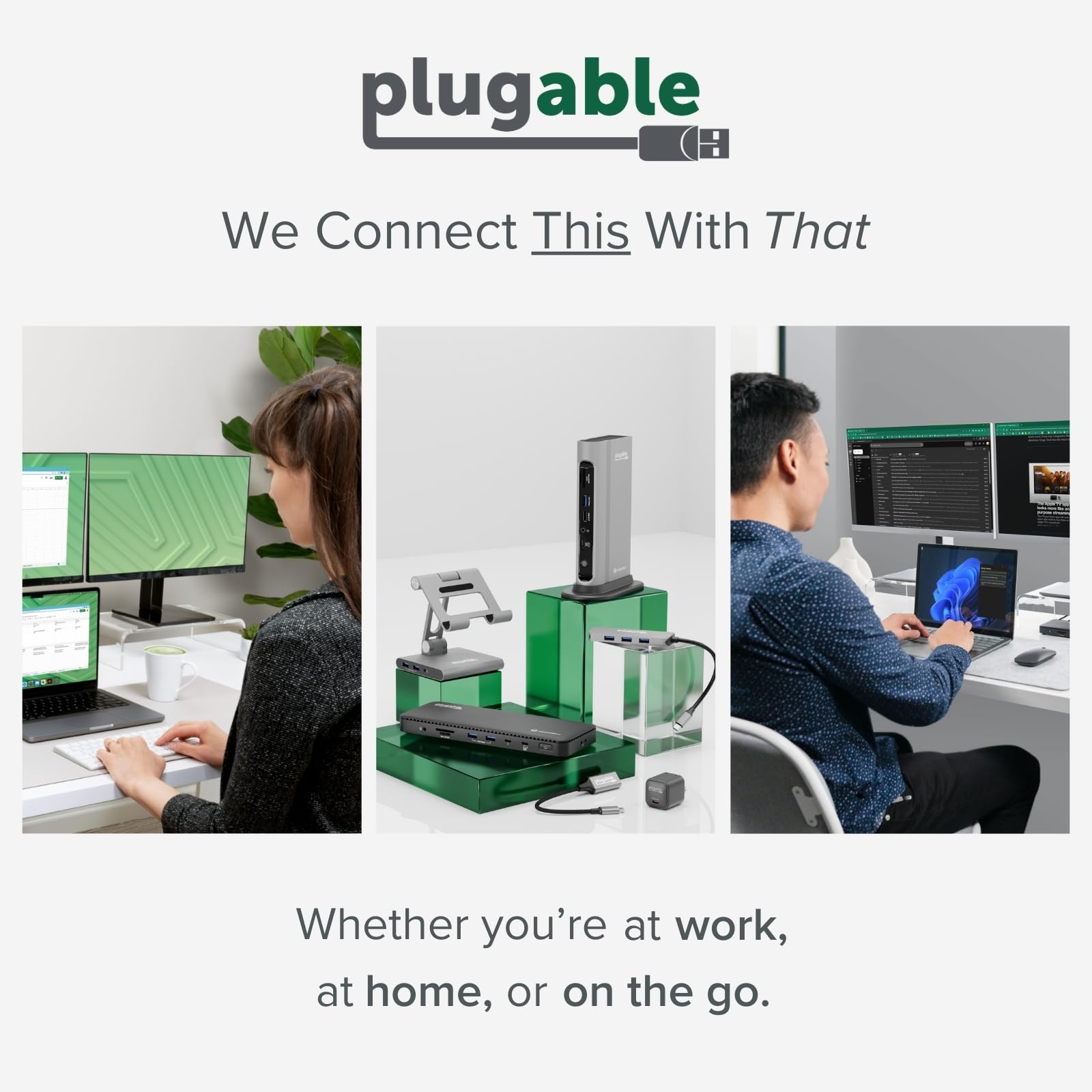 Plugable USB C Docking Station with 85W Charging | Thunderbolt 4/3 & USB4 Compatible | VESA Mount | HDMI 4K@30Hz, Ethernet, 4x USB 3.0 Ports | Works with MacBook, Windows & Chromebook Laptops | Perfect for Home Office, Gaming & Multi-Monitor Setup