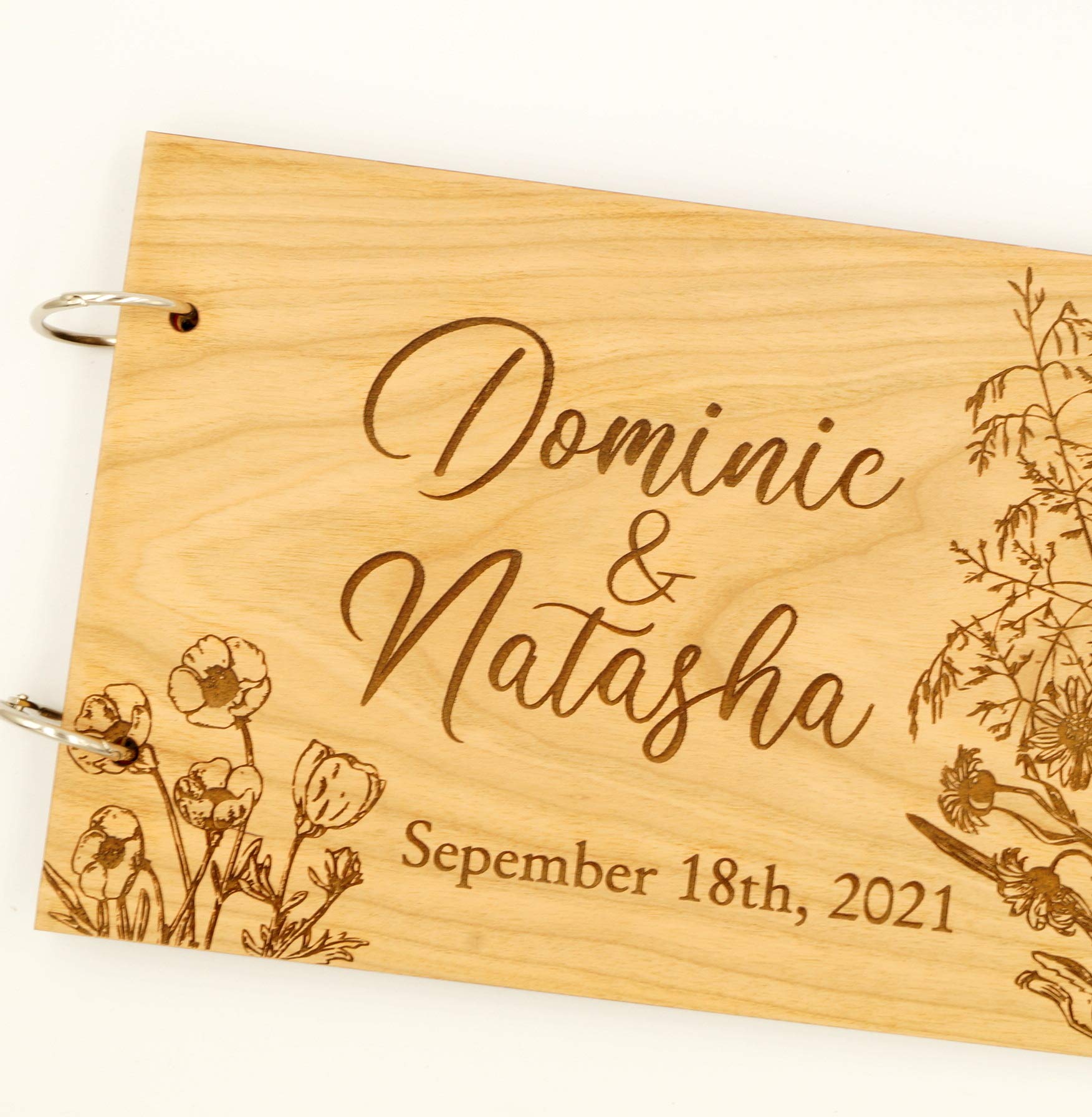 Personalized Wedding Guest Book - Custom Wooden Sign Guest Book Album for Wedding Ceremony, Reception & Anniversary Keepsake
