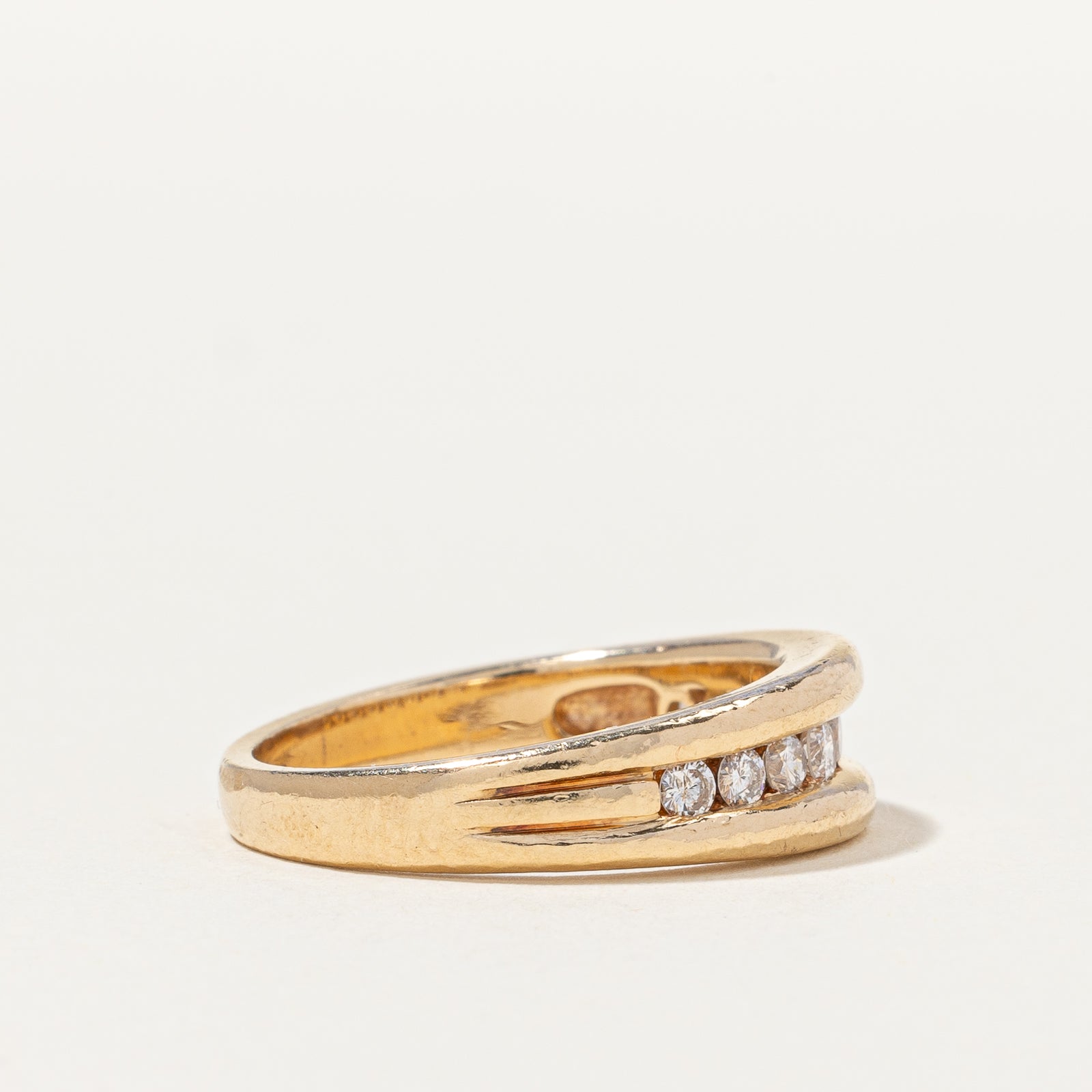 Channel Set Diamond Semi Eternity Band Ring - 0.25 Carat Total Weight (CTW) | Size 6 | Perfect for Anniversary, Engagement, Wedding & Everyday Elegance