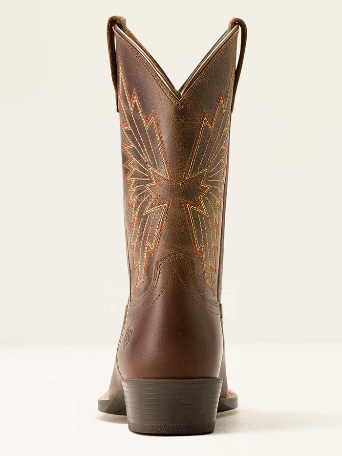 Ariat 10053623 Kids Decatur Western Boot - Honey Bee Bark Leather Cowboy Boots for Boys & Girls - Perfect for Rodeo, Horse Riding & Western Fashion