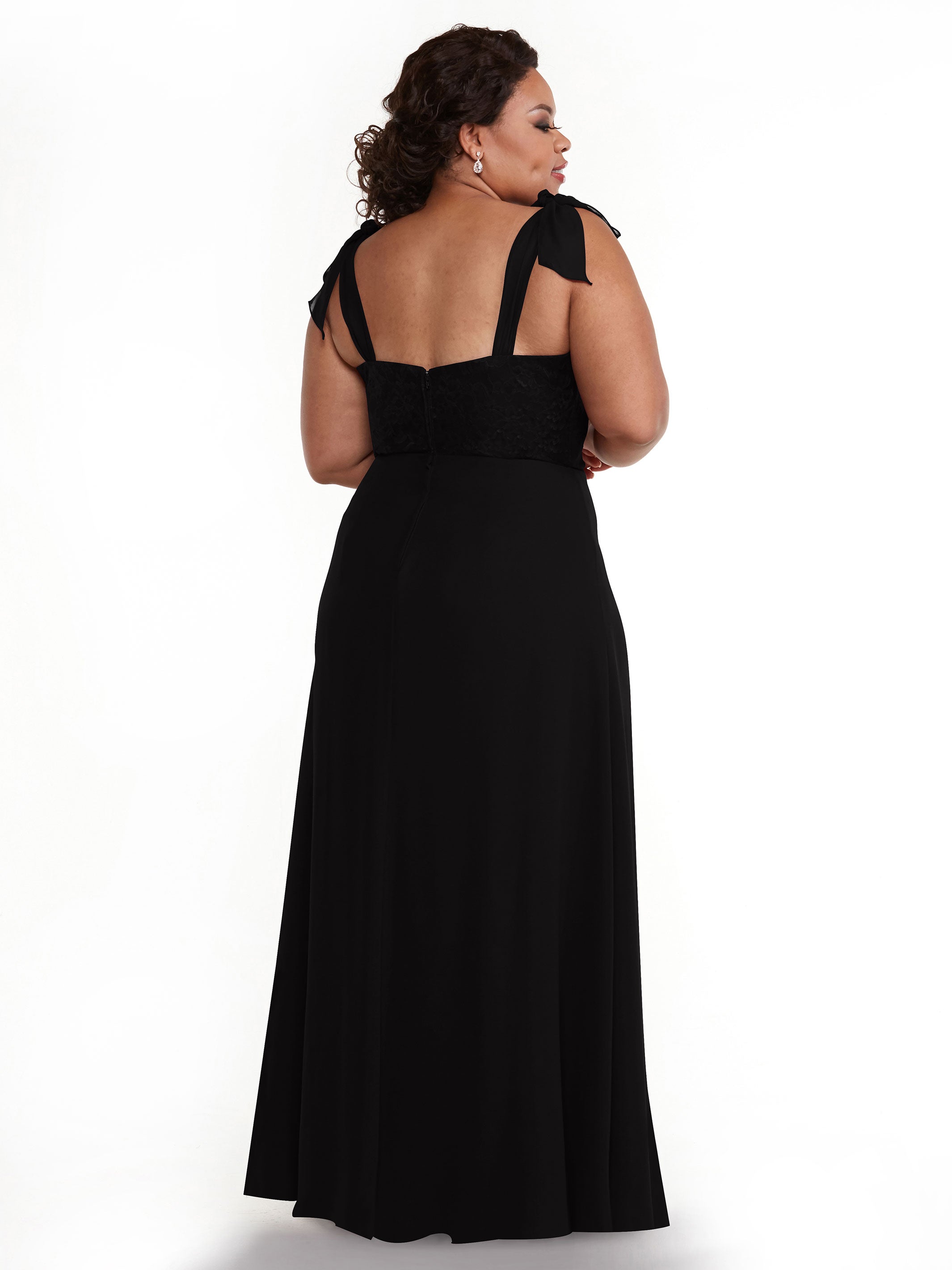 Elegant A-Line Bridesmaid Dress with Lace Bodice & Tulle Ribbon Straps - Perfect for Weddings, Formal Events & Special Occasions