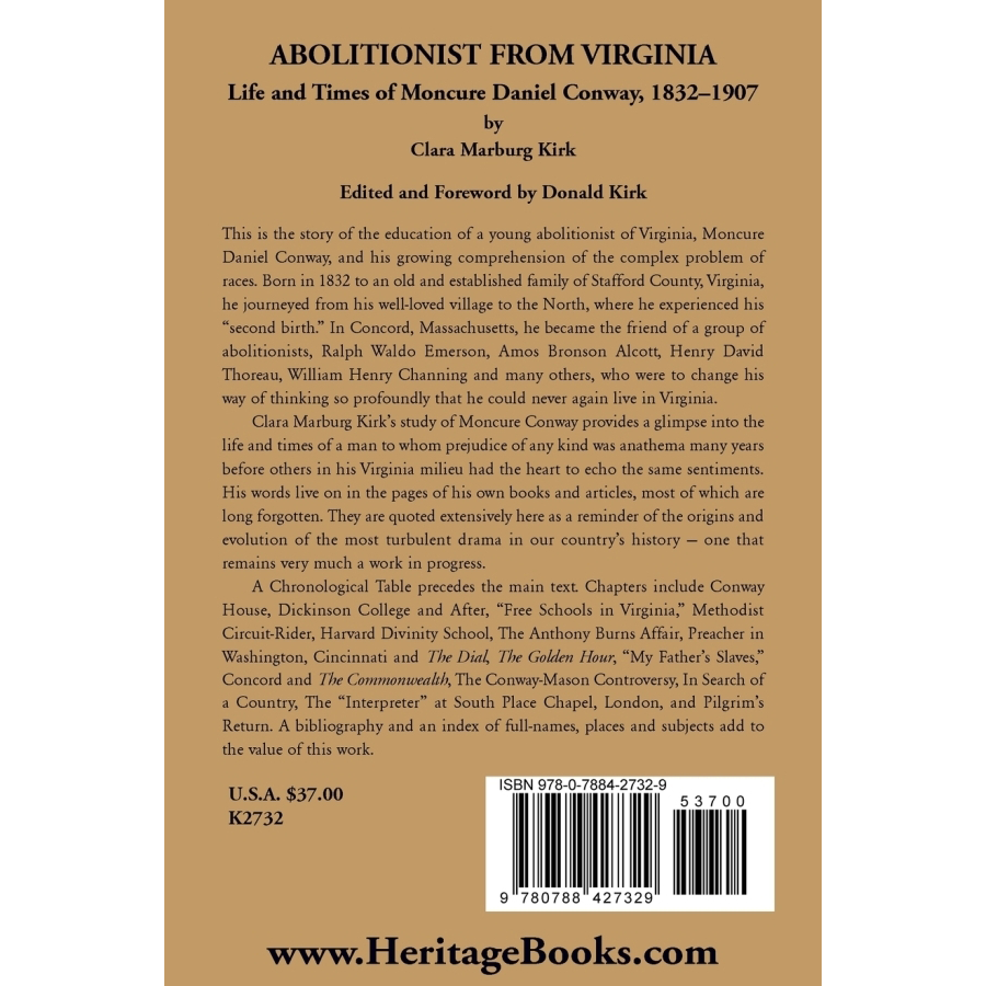 Moncure Daniel Conway Biography (1832-1907) - Virginia Abolitionist, Author & Social Reformer | Historical Study for Civil War Researchers & American History Enthusiasts