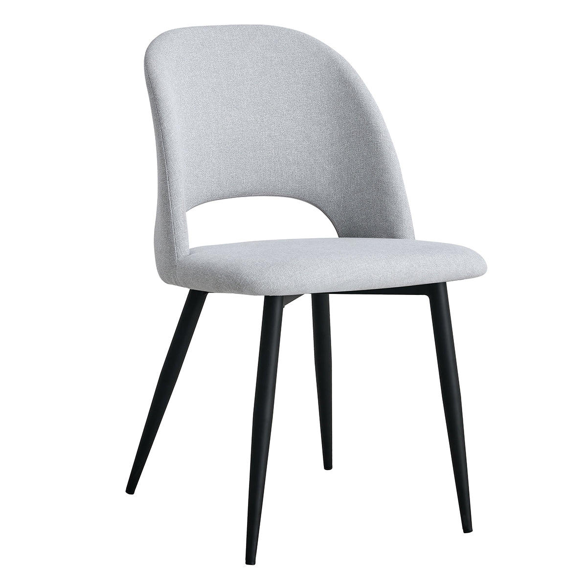 Asta Fabric Dining Chairs Set of 2 - Modern Upholstered Kitchen Chairs with Wooden Legs for Dining Room, Kitchen, Breakfast Nook & Home Decor