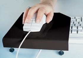 ErgoWorks Adjustable Black Mouse Wrist Rest - Ergonomic Support for Office, Gaming & Computer Work - Reduce Carpal Tunnel & Wrist Pain