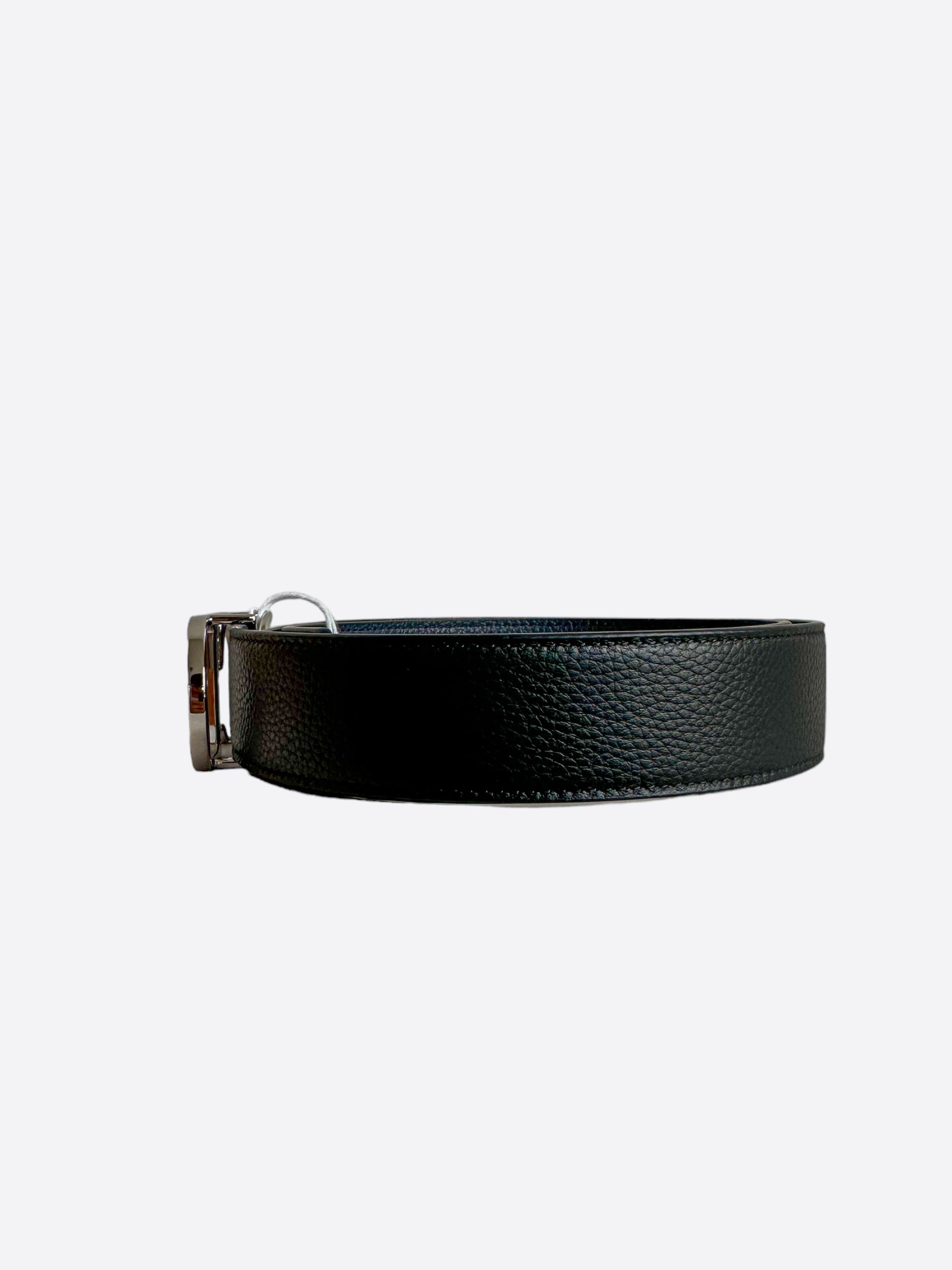 Dior Reversible Belt with Silver CD Buckle in Black & Navy - Luxury Designer Belt for Men & Women | Perfect for Casual, Office & Formal Outfits