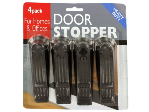 Bulk HG004 Plastic Door Stoppers - Heavy Duty Wedge Door Stops for Home, Office & Hotel - Non-Slip Floor Protectors (Pack of 12) - Perfect for Sliding Doors, Cabinets and Furniture Protection
