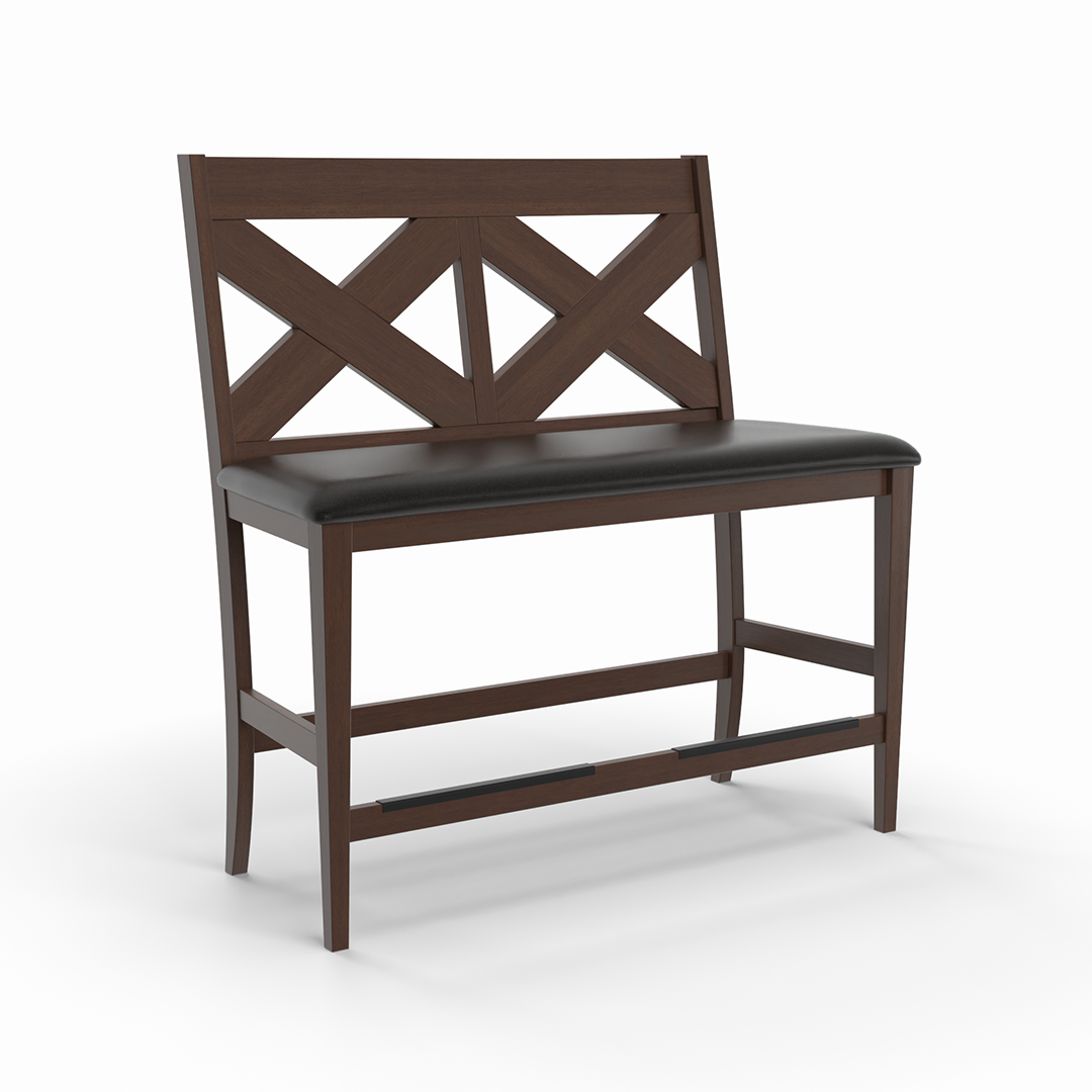 Angelina Counter Height Bar Stool - Modern Kitchen Island Stool with Backrest & Footrest, Adjustable Height for Breakfast Nook, Bar, or Home Office