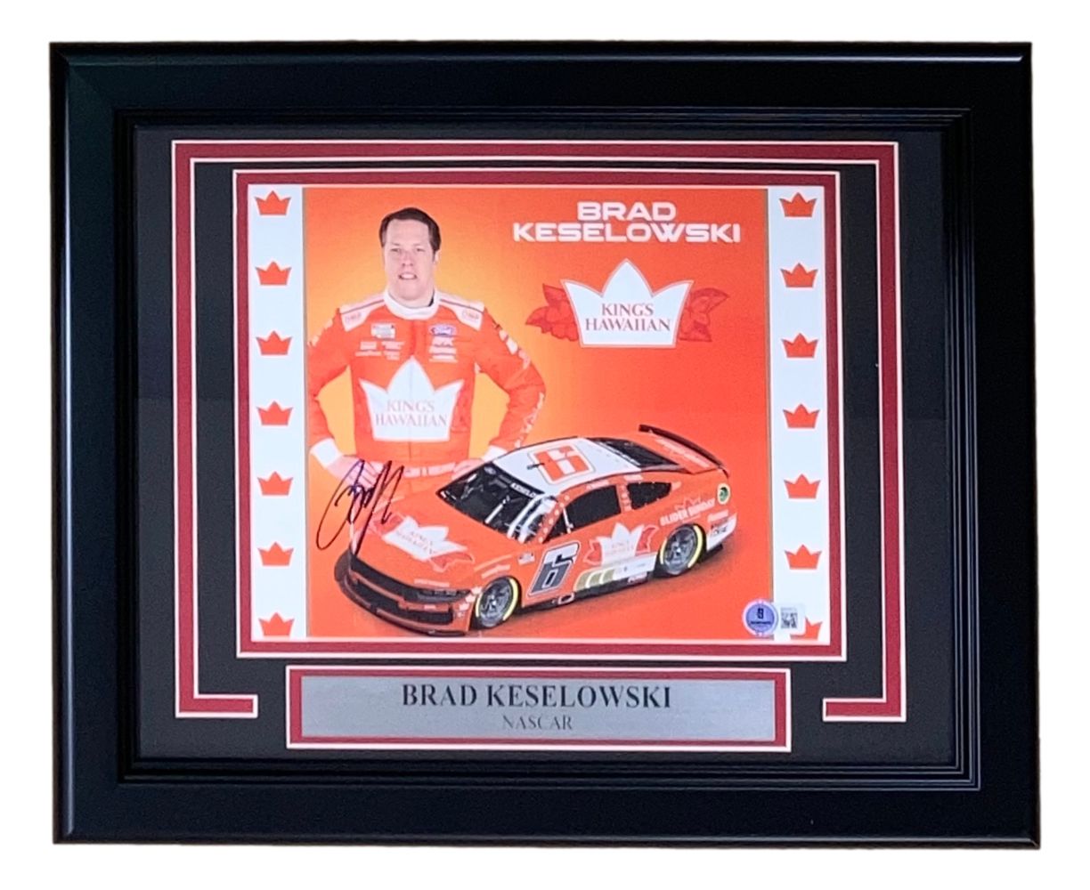 Brad Keselowski Autographed Framed 8x10 NASCAR Photo - Limited Edition Collectible for Racing Fans & Sports Memorabilia Enthusiasts - Perfect for Man Cave, Office Decor, or Gift for NASCAR Lovers