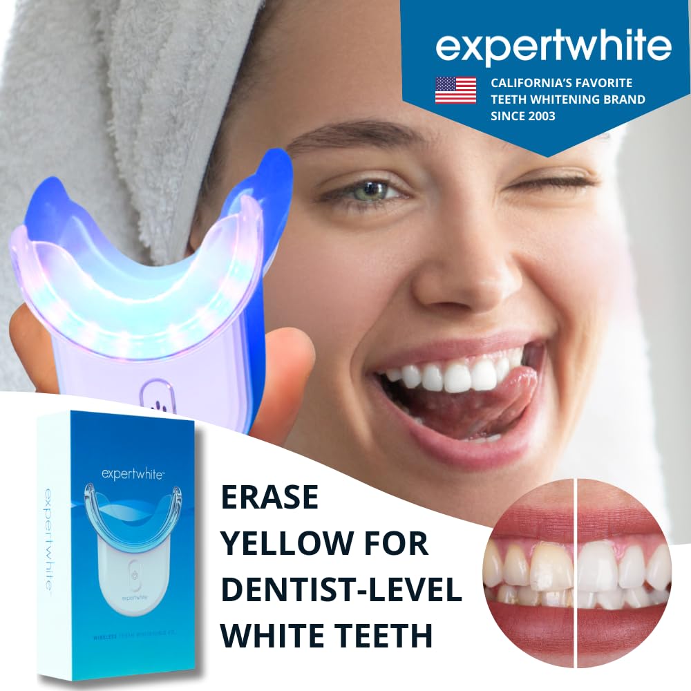 Professional Teeth Whitening Kit with 32x LED Accelerator Light - Dentist-Recommended Whitening Gel Pens for Sensitive Teeth | Enamel-Safe, Fast Results | Includes Mouth Tray & UV Light | Perfect for Home Use, Gifts, and Special Occasions