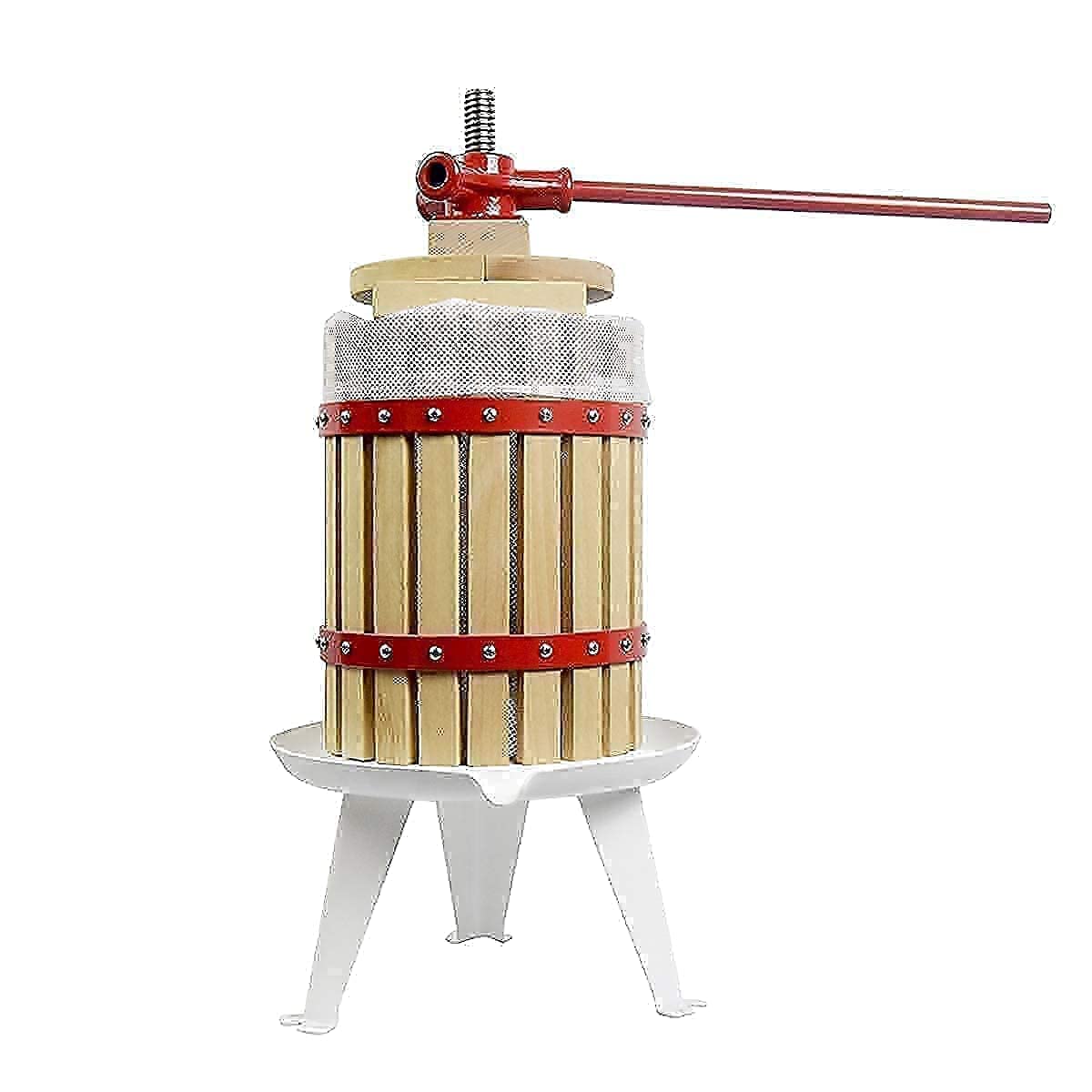 Premium Manual Fruit Wine Press & Crusher - 100% Natural Apple, Grape & Berry Juicer for Homemade Wine, Cider & Juice - Perfect for Kitchen, Home Brewing & DIY Winemaking