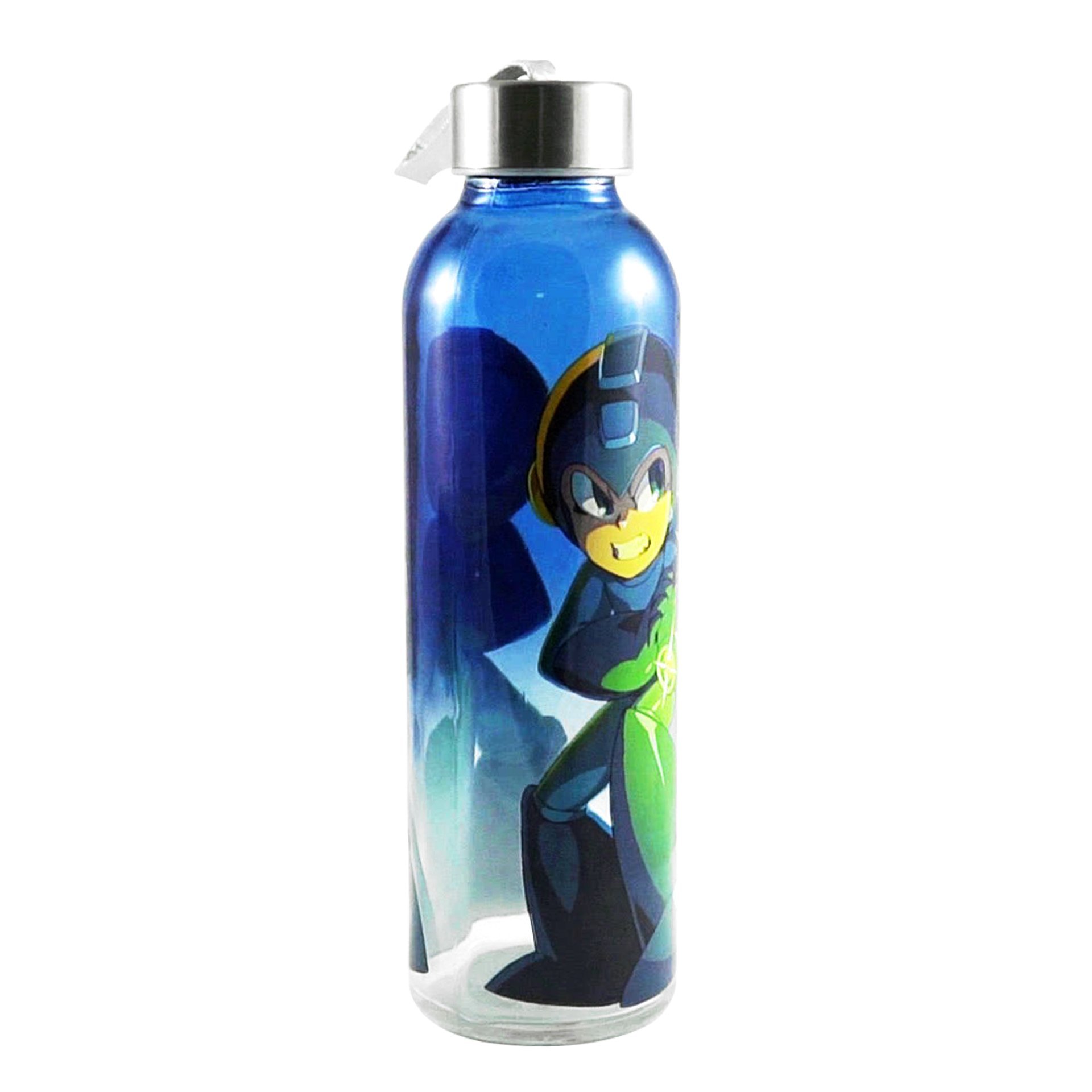 Official Nintendo Switch Megaman Sports & Fitness Training Glass Water Bottle 20oz - Insulated Hydro Flask for Gym, Workout & Outdoor Activities - Perfect Gift for Kids & Gamers