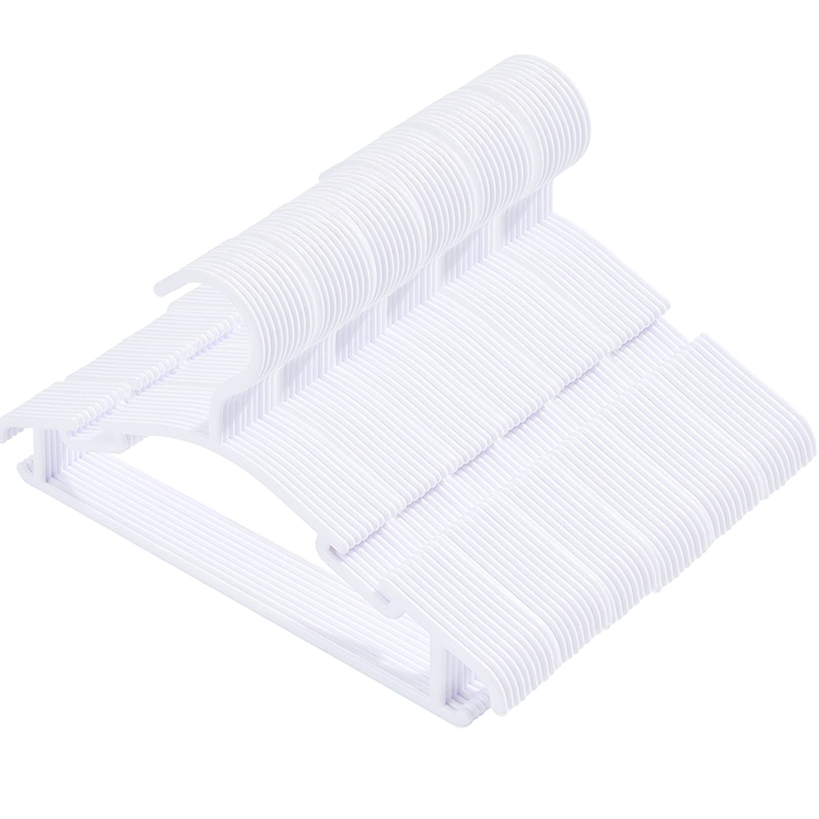 60 Pack White Baby Closet Hangers - Non-Slip Infant Clothes Hangers for Newborns, Toddlers & Kids - Ultra Thin Nursery Hangers for Boys & Girls - Perfect for Baby Showers, Nursery Organization & Children's Wardrobe Storage