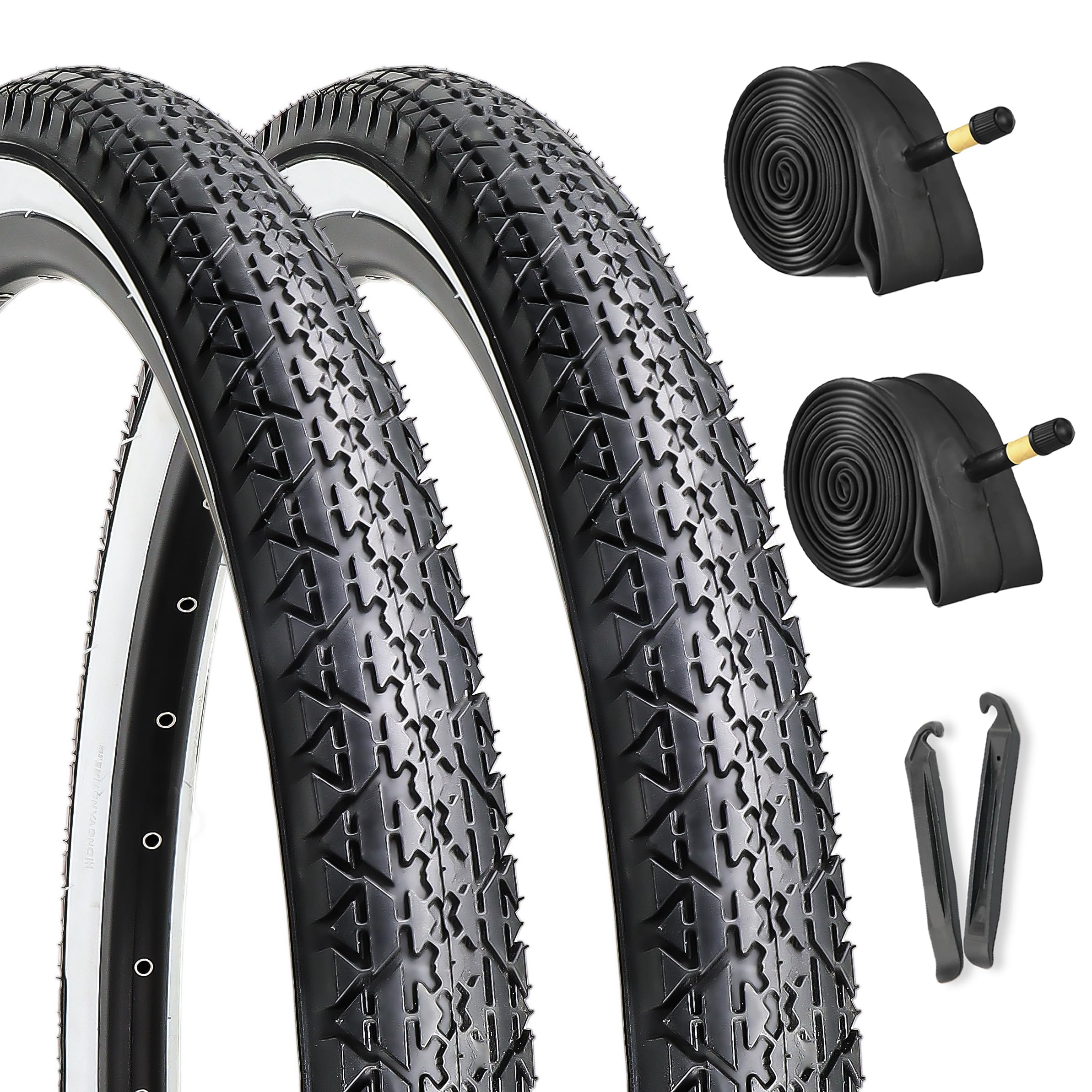 Hycline 26x2.125 Cruiser Bike Tires Set - 2-Pack 26-Inch Premium Butyl Rubber Puncture-Resistant Folding Bicycle Tires for Beach Cruiser & Urban Commuting | Perfect for Coastal Rides, City Cycling & Daily Commutes