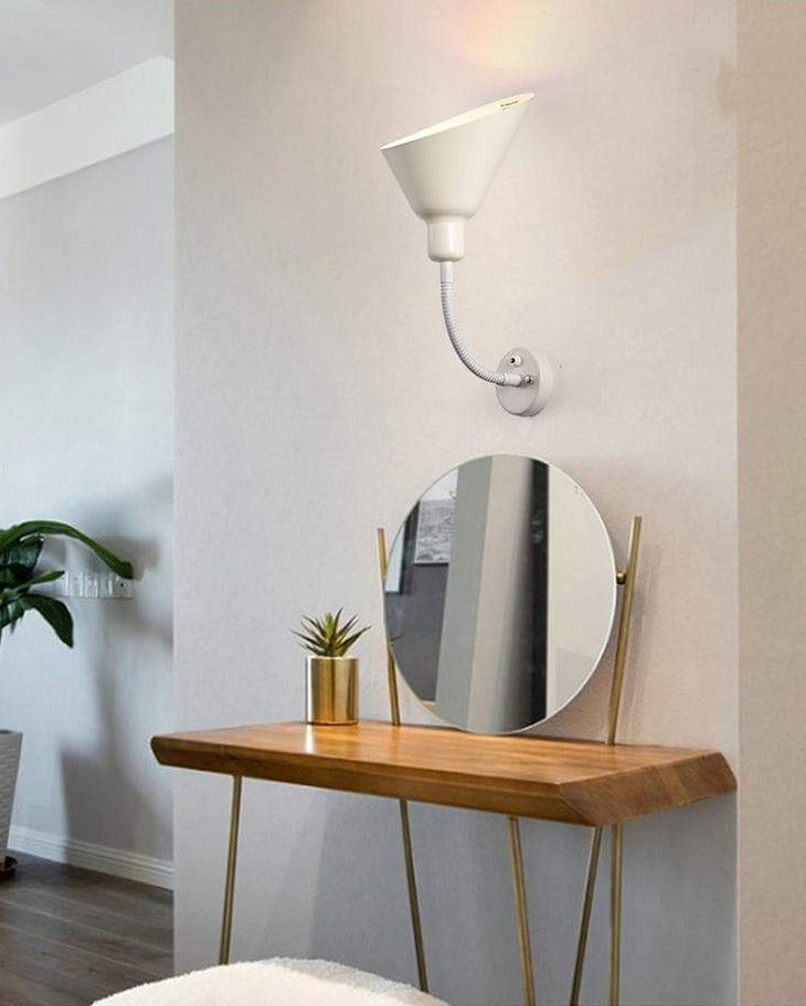 Davis Flexible Wall Lamp with Plug - Adjustable LED Reading Light for Bedroom, Living Room & Office - Dimmable Touch Control, Easy Installation, Perfect for Night Reading & Decor