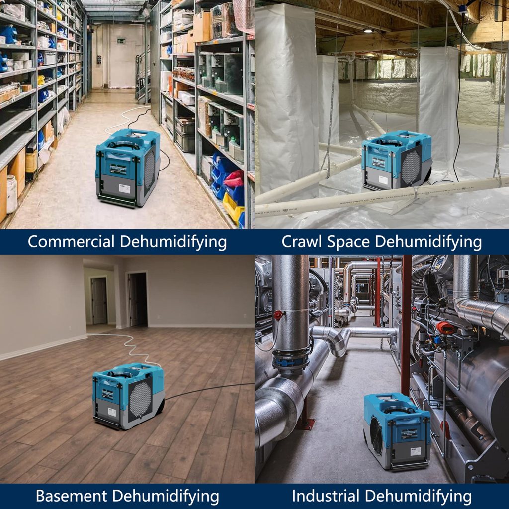 AlorAir LGR 1250 Commercial Dehumidifier - 125 Pints/Day with Built-in Condensate Pump - Heavy Duty Water Damage Restoration & Mold Control - Ideal for Basements, Warehouses, and Flood Cleanup