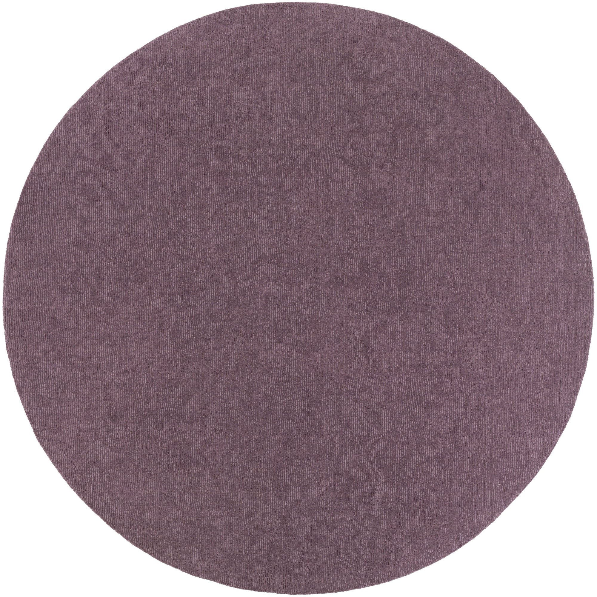 Hand Loomed Wool Round Area Rug with Solid & Border Design - 8-Foot Surya Mystique M-5329 for Living Room, Bedroom & Home Decor