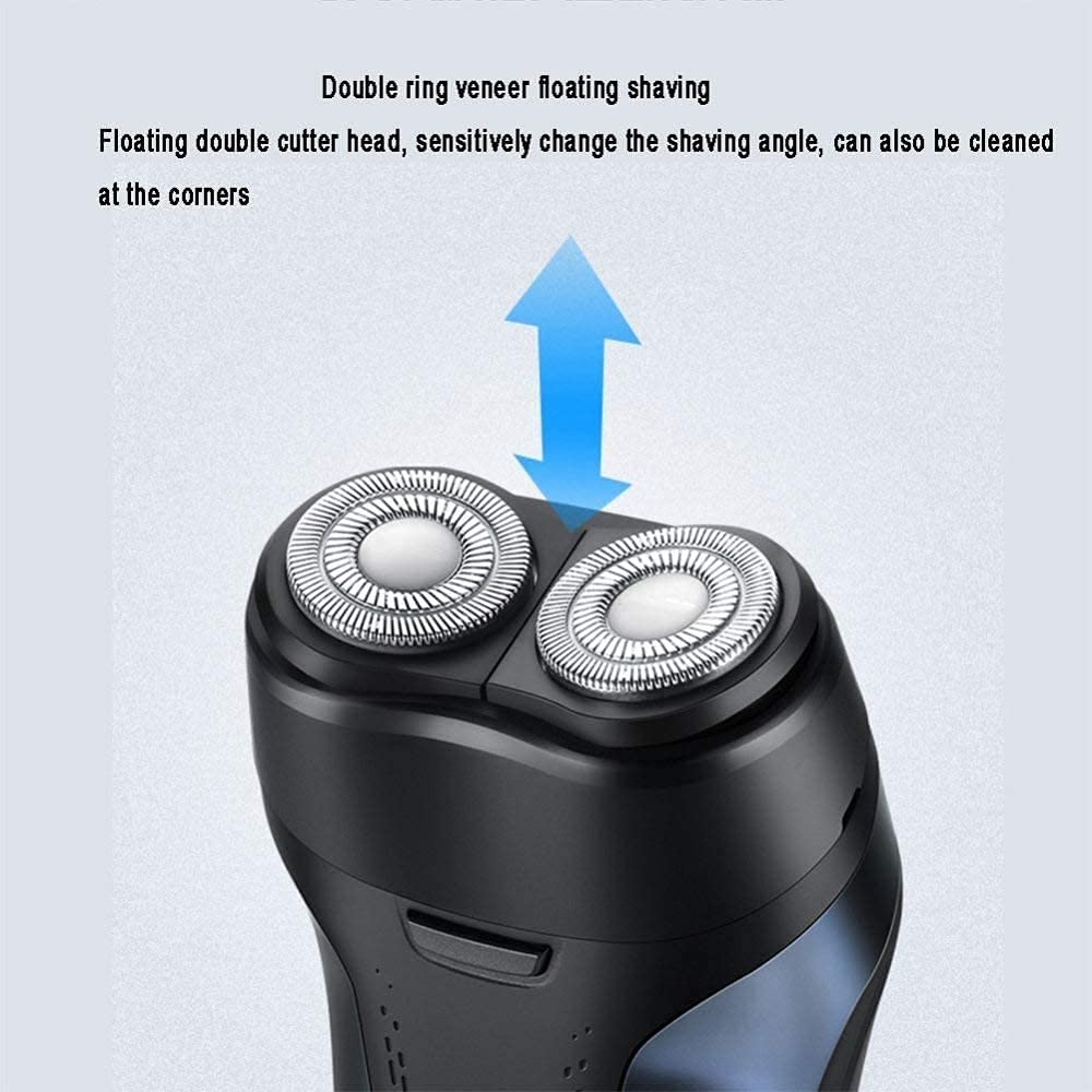 Rechargeable 100% Waterproof IPX7 Electric Shaver for Men - Wet & Dry Rotary Shaving Razor with Pop-up Trimmer - Perfect for Travel, Gym & Daily Grooming - Ideal Gift for Father's Day & Christmas