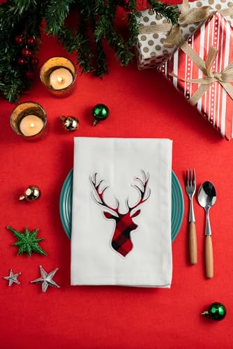 Reindeer Applique-white(pk 6)