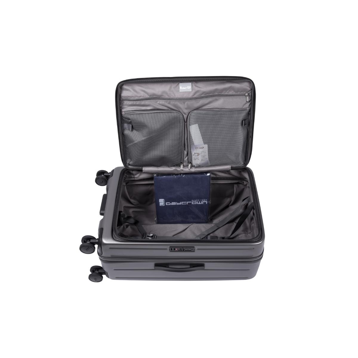 Daycrown 8528 Expandable Carry-On Luggage with Hinomoto Silent Wheels - Lightweight Spinner Suitcase for Travel, Business & Vacation - TSA Lock & Front Opening Design