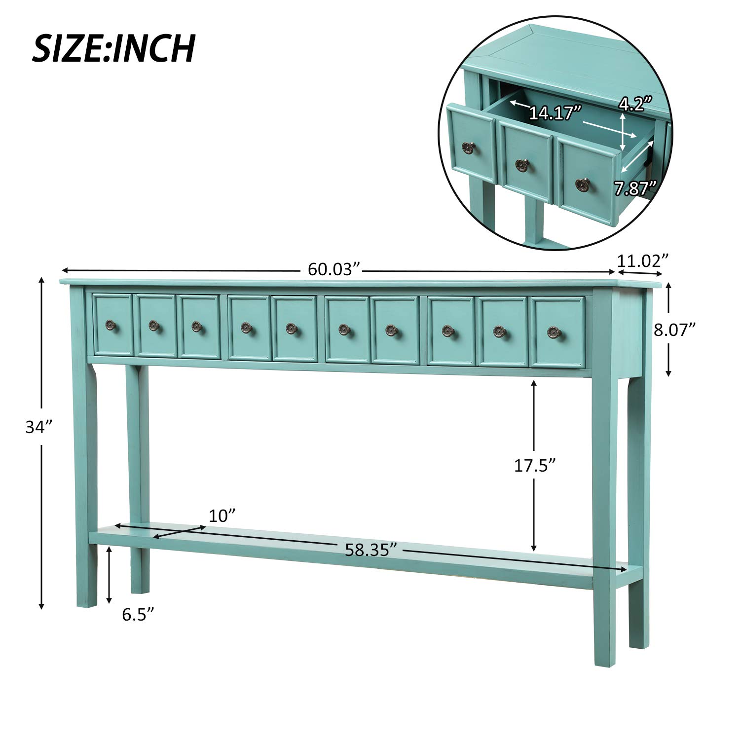 Merax Sofa Table - 60