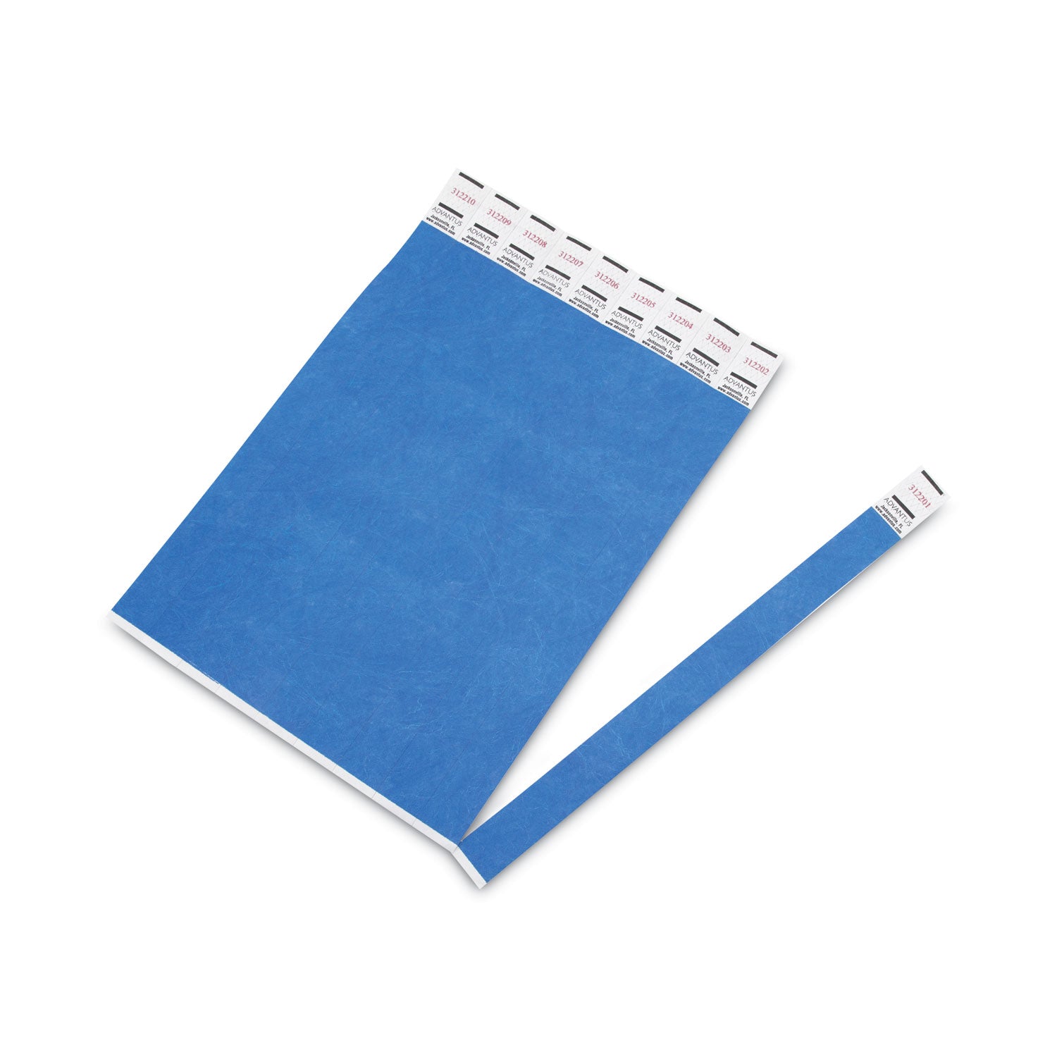 Advantus Numbered Crowd Control Wristbands - 100 Pack, Blue, 10