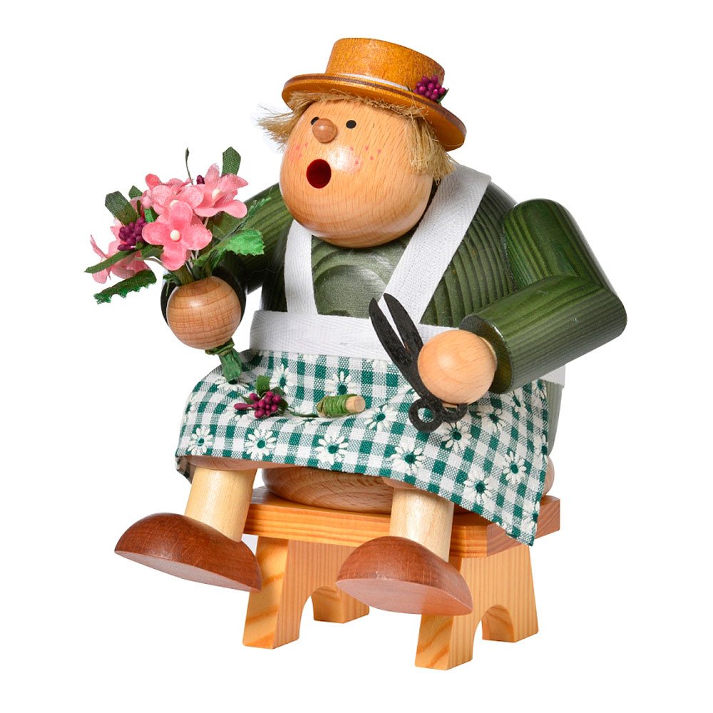 KWO Smoking Man Figurine - 16cm Multicolor Resin Statue for Home Decor, Garden Ornament, and Gift Ideas | Perfect for Indoor Display, Office Desk, and Floral Arrangements