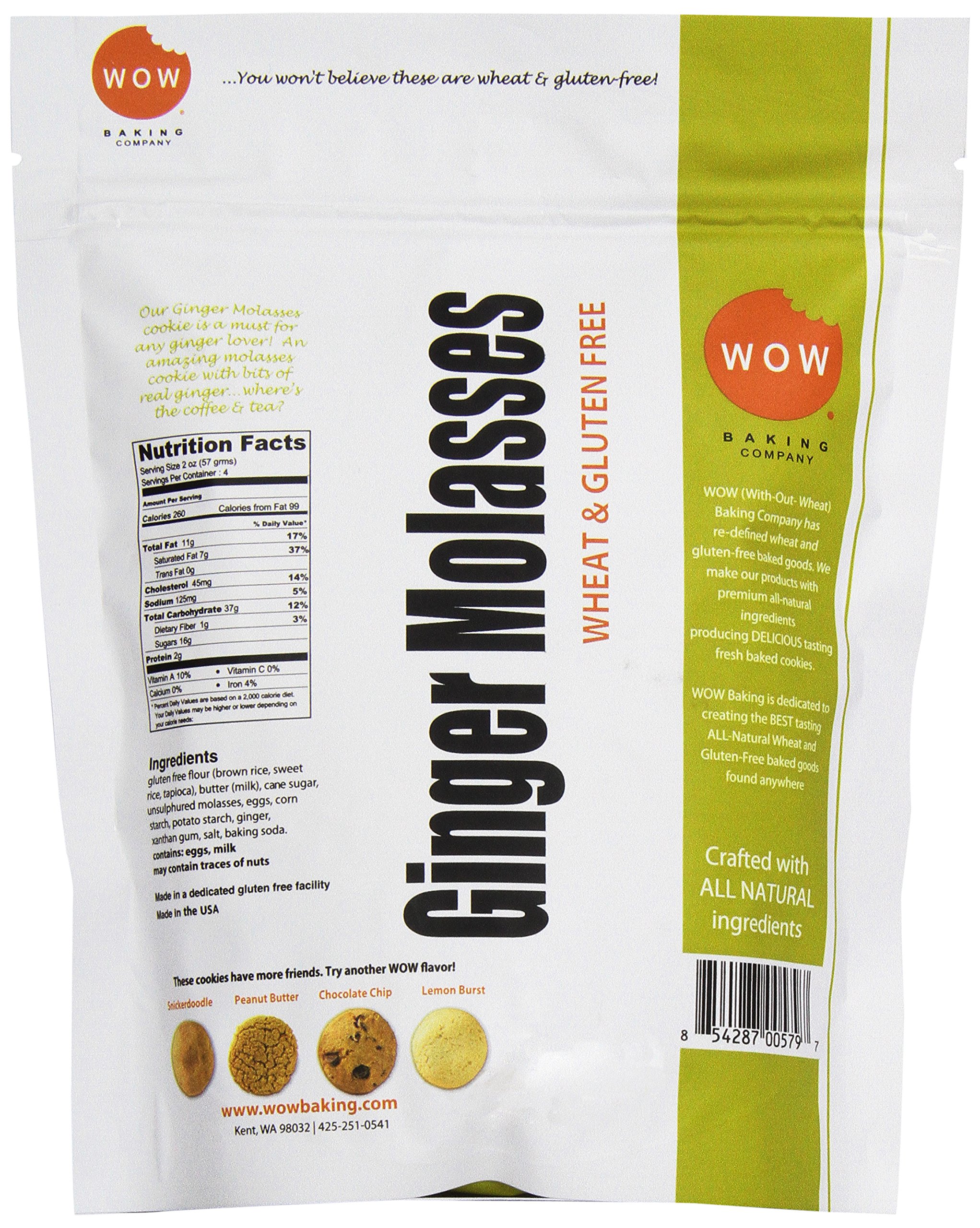 Gluten Free Ginger Molasses Cookies - 8 oz Pack | Vegan & Allergy Friendly Holiday Treats | Perfect for Christmas Baking, Gifts & Tea Time Snacks