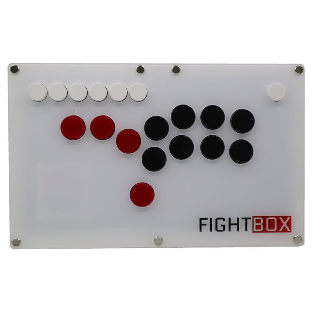 FightBox B1-PC All Button Leverless Arcade Fight Stick Game Controller for PC, PS3, Nintendo Switch - Perfect for Fighting Games, eSports & Retro Gaming