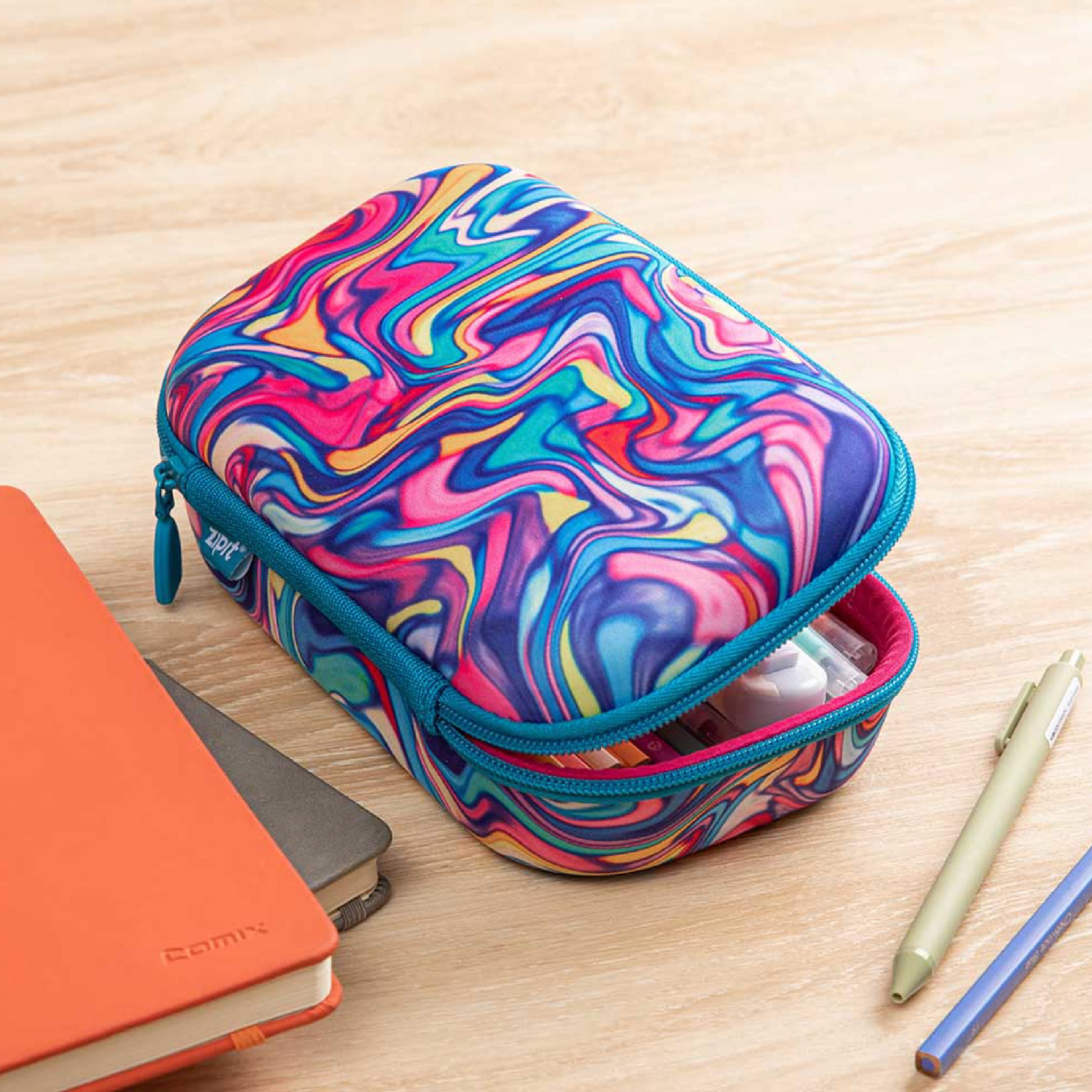 Colorful ZIPIT Pencil Case for Girls - Large Capacity School Pencil Box Organizer with Zipper | Perfect for School Supplies, Art Tools & Stationery Storage | Back to School Essentials, Classroom Organization