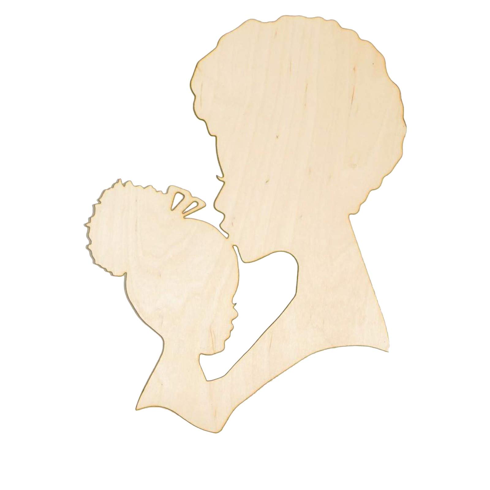 DIY Wooden Silhouette Wreath Template - Mother's Day Gift for Crafting & Home Decor
