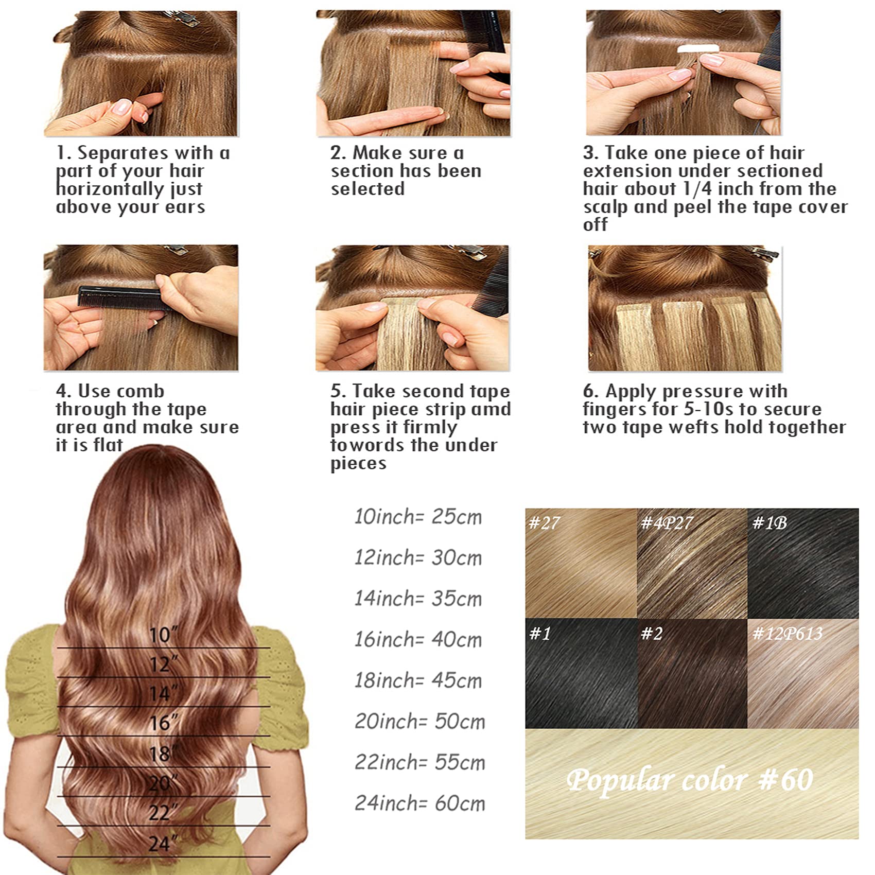 Premium 100% Remy Human Tape in Hair Extensions - Jet Black, 18 Inch, 20pcs (40g) - Natural Straight Hair Extensions for Women | Perfect for Volume Boost, Styling & Special Occasions
