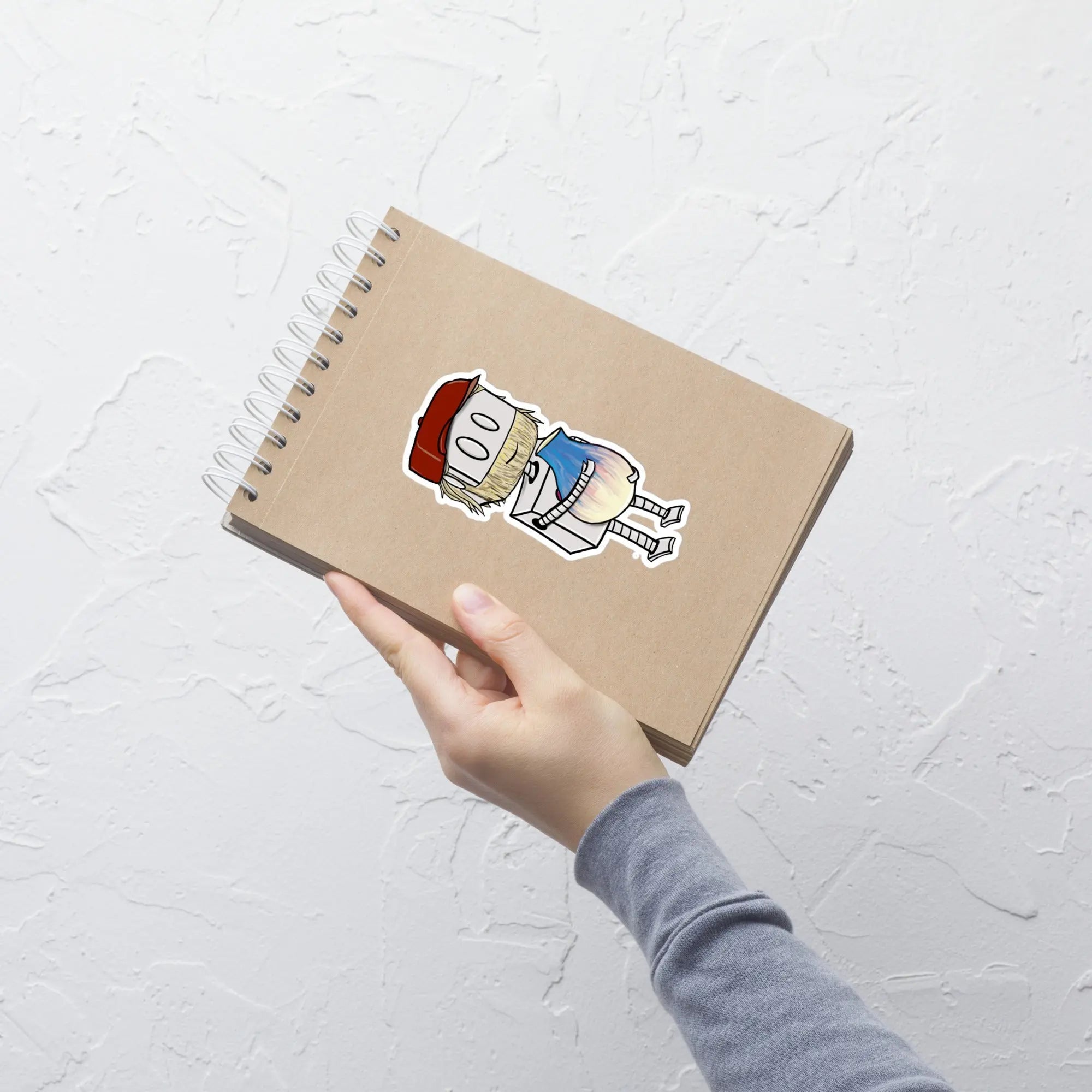 Premium Adorable Robot Vinyl Sticker Set - Robot & Pottery Design - Waterproof Durable Decal for Laptops, Water Bottles, Notebooks & DIY Crafts