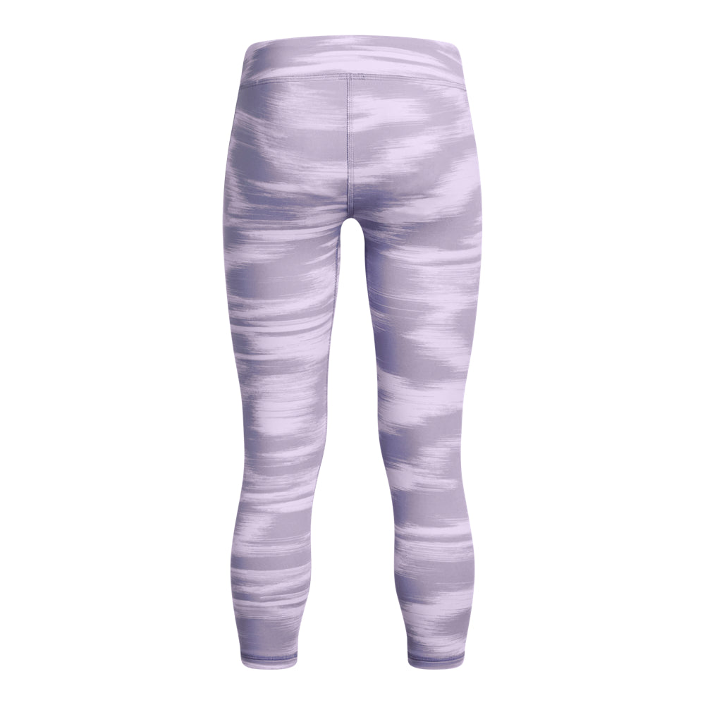 Under Armour Girls' Printed Motion Crop Top - Breathable & Moisture-Wicking Athletic Shirt for Running, Yoga & Sports Training