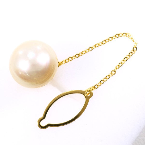 18K Yellow Gold Pearl Pin Brooch - Elegant Alloy Jewelry for Women, Perfect for Weddings, Parties & Special Occasions