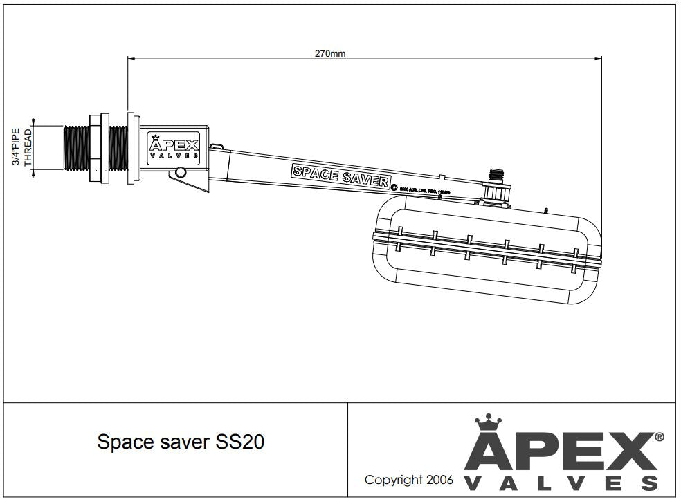 **Apex Space Saver Compact Automatic Float Valve – Ideal for Small Troughs & Hydroponic Systems (Max 18LPM) – Perfect for Water Tanks, Livestock Waterers & Indoor Gardening**