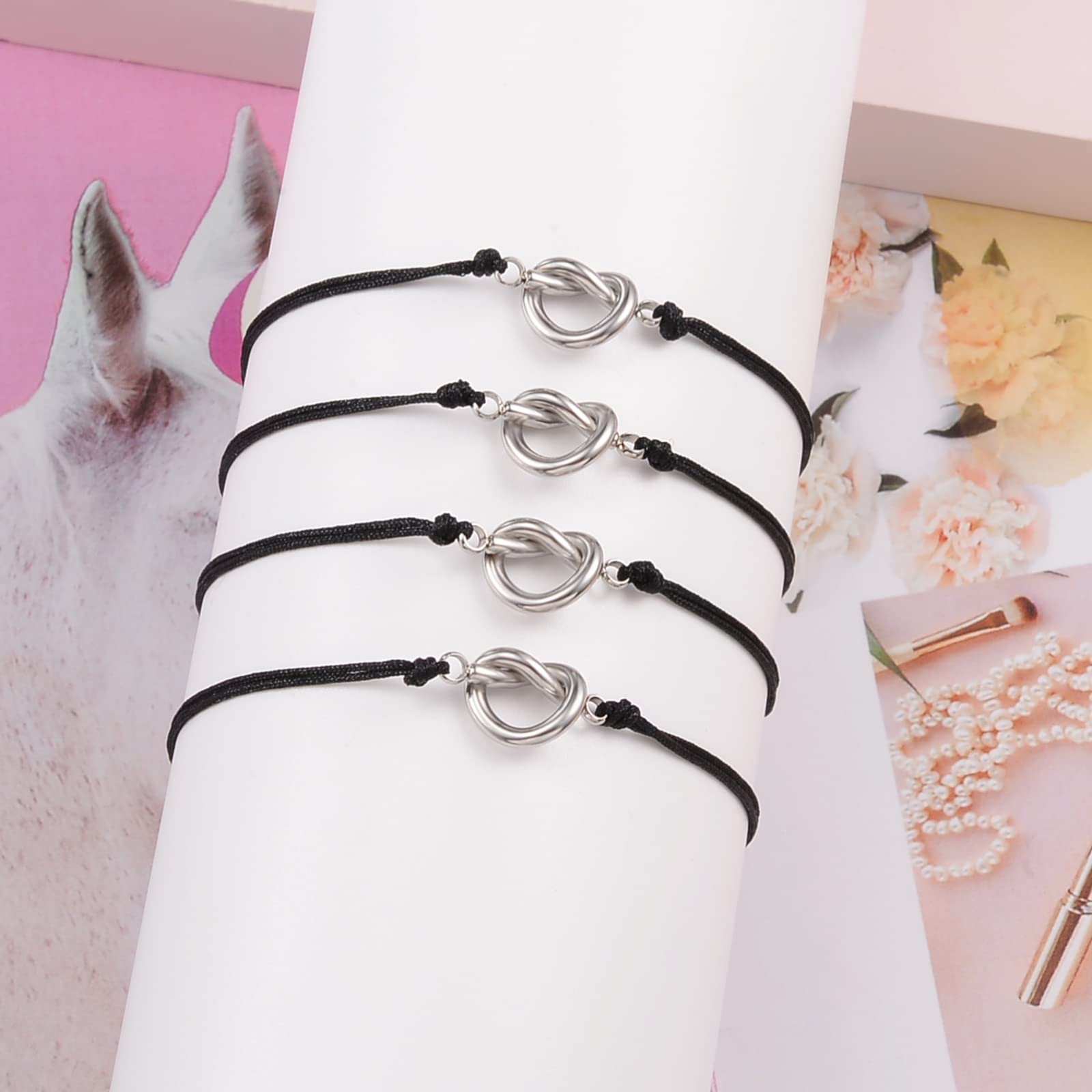 Best Friendship Knot Infinity Bracelets for Women - Matching BFF Jewelry Set for Bestie, Sister, Daughter (2/3/4/5 Pack) - Perfect Bridesmaid Gifts, Valentine's Day, Birthday & Wedding Party Presents - Great for Long Distance Friends, Anniversaries and Special Occasions