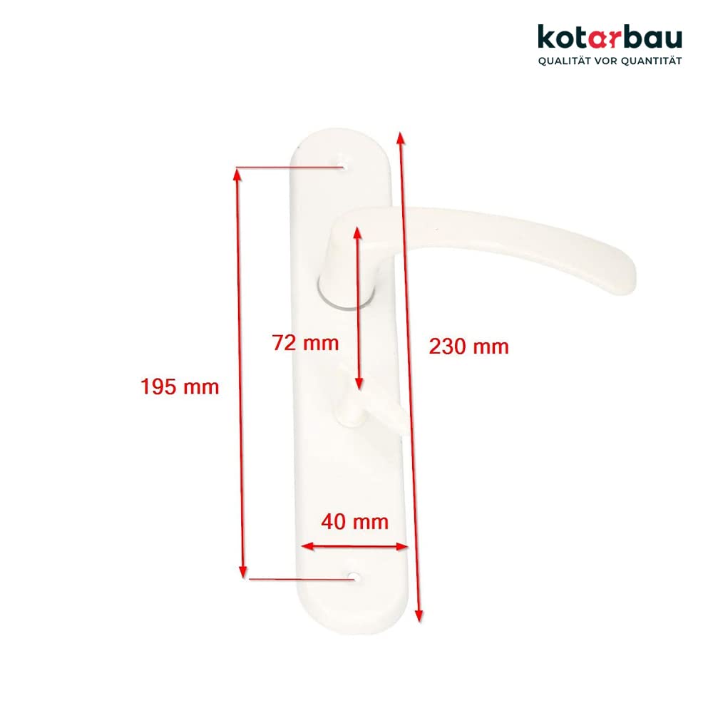KOTARBAU® 72mm Left Right WC Brown Aluminum Door Handle Set - Long Plate Toilet & Room Door Fitting for Bathroom, Restroom, and Home Interior Upgrade