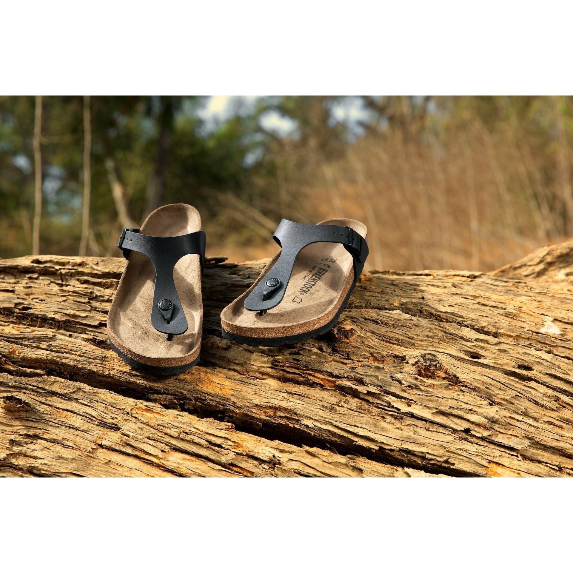 BIRKENSTOCK GIZEH Women's Sandals - Black Birko-Flor Synthetic Upper | Comfortable & Supportive Footbed | Perfect for Casual Wear, Beach, and Summer Outfits