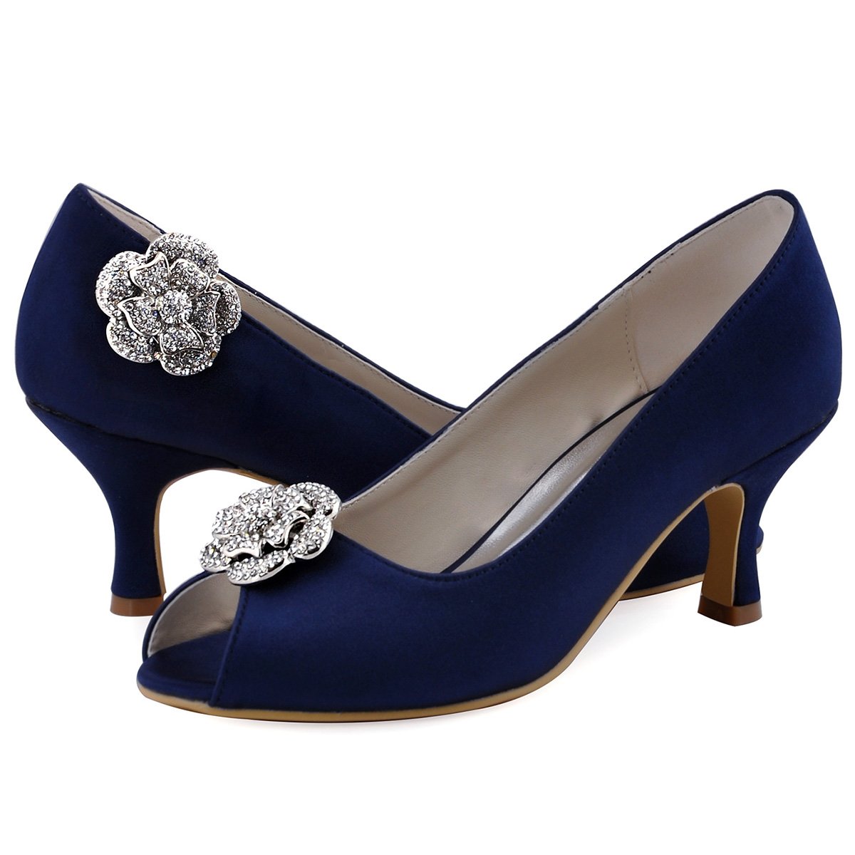 Elegantpark Pearl Rhinestone Shoe Clips for Wedding & Party Pumps - Fashion Shoe Accessories