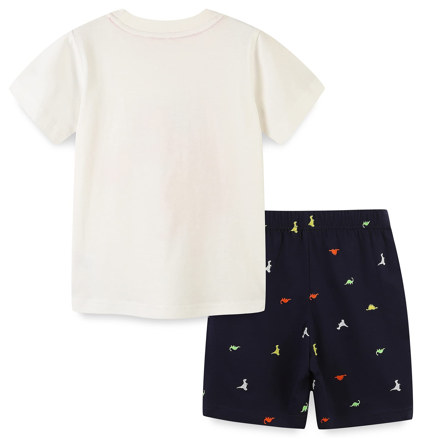 Baby Toddler Boys Cotton Short Sleeve T-Shirt & Shorts Set - Soft Playwear for Summer Outings & Casual Wear