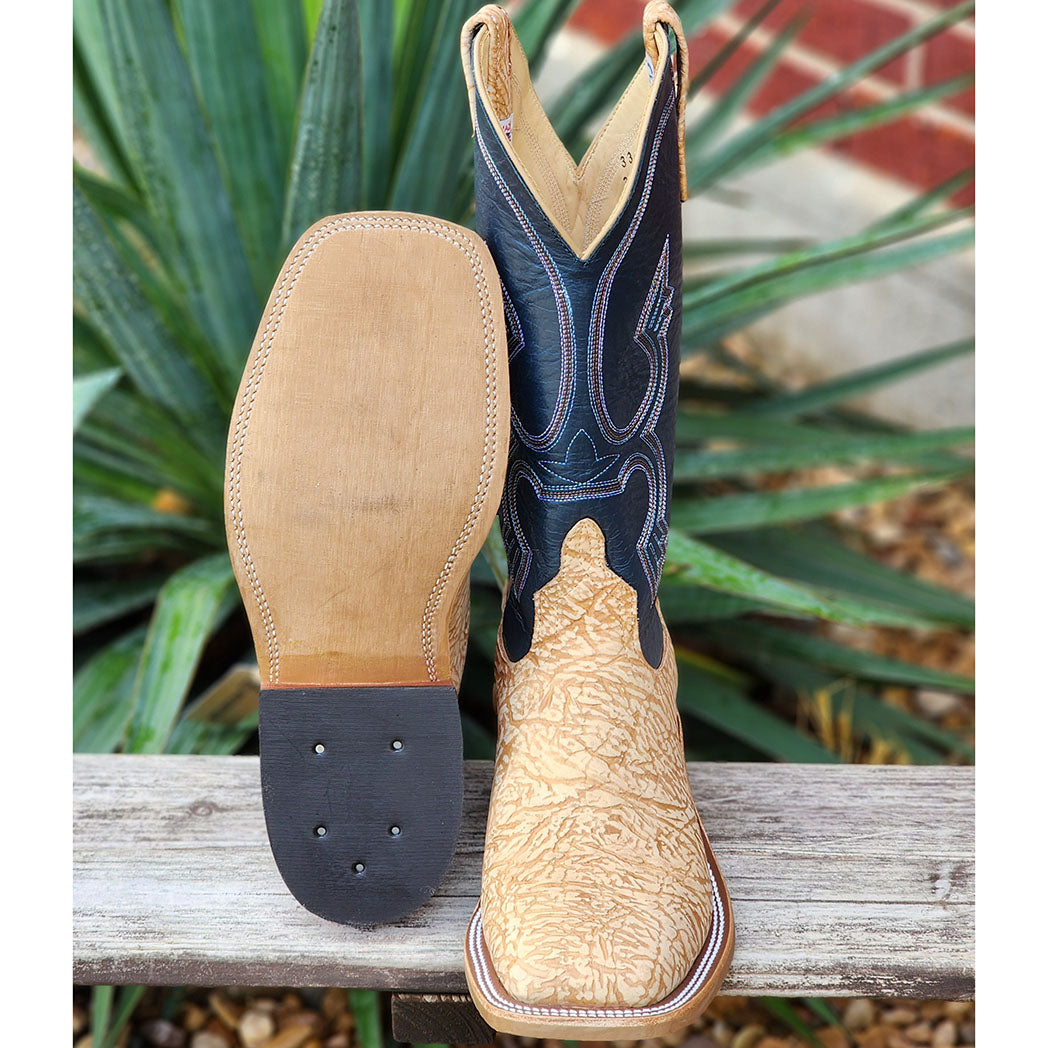 Anderson Bean Men's Tan Washed Shoulder Boots - Premium Cowboy Boots for Men | Durable Leather Work Boots | Perfect for Western Riding, Country Dancing & Outdoor Adventures