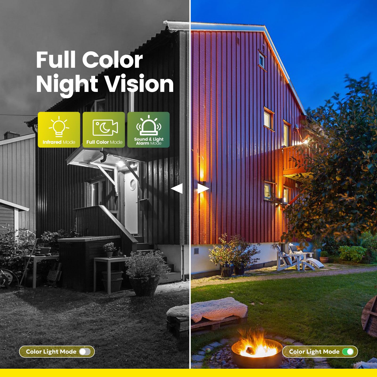 Little Elf 4MP Outdoor Security Camera with 360° Motion Tracking & Color Night Vision - Wireless Home Surveillance Camera with Motion Detection, Siren Alarm, Alexa & App Control - Perfect for Garage, Yard & Front Door Security