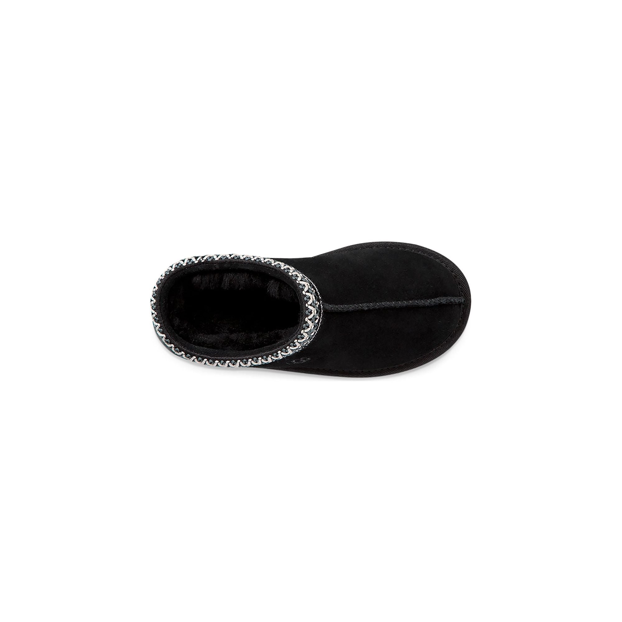 UGG Kid's Tasman II Slipper - Black Fuzzy House Shoes for Boys & Girls | Cozy Indoor & Outdoor Wear for Kids