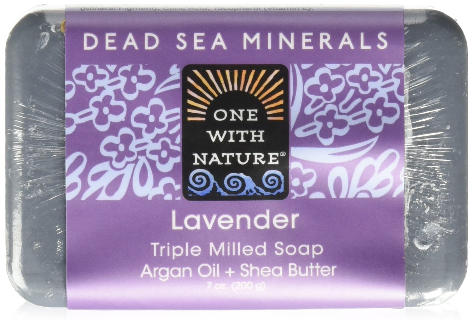 One With Nature Dead Sea Mineral Soap - Lavender Scented, 7 oz Bar for Relaxing Bath & Skin Care | Moisturizing Spa Treatment for Dry Skin