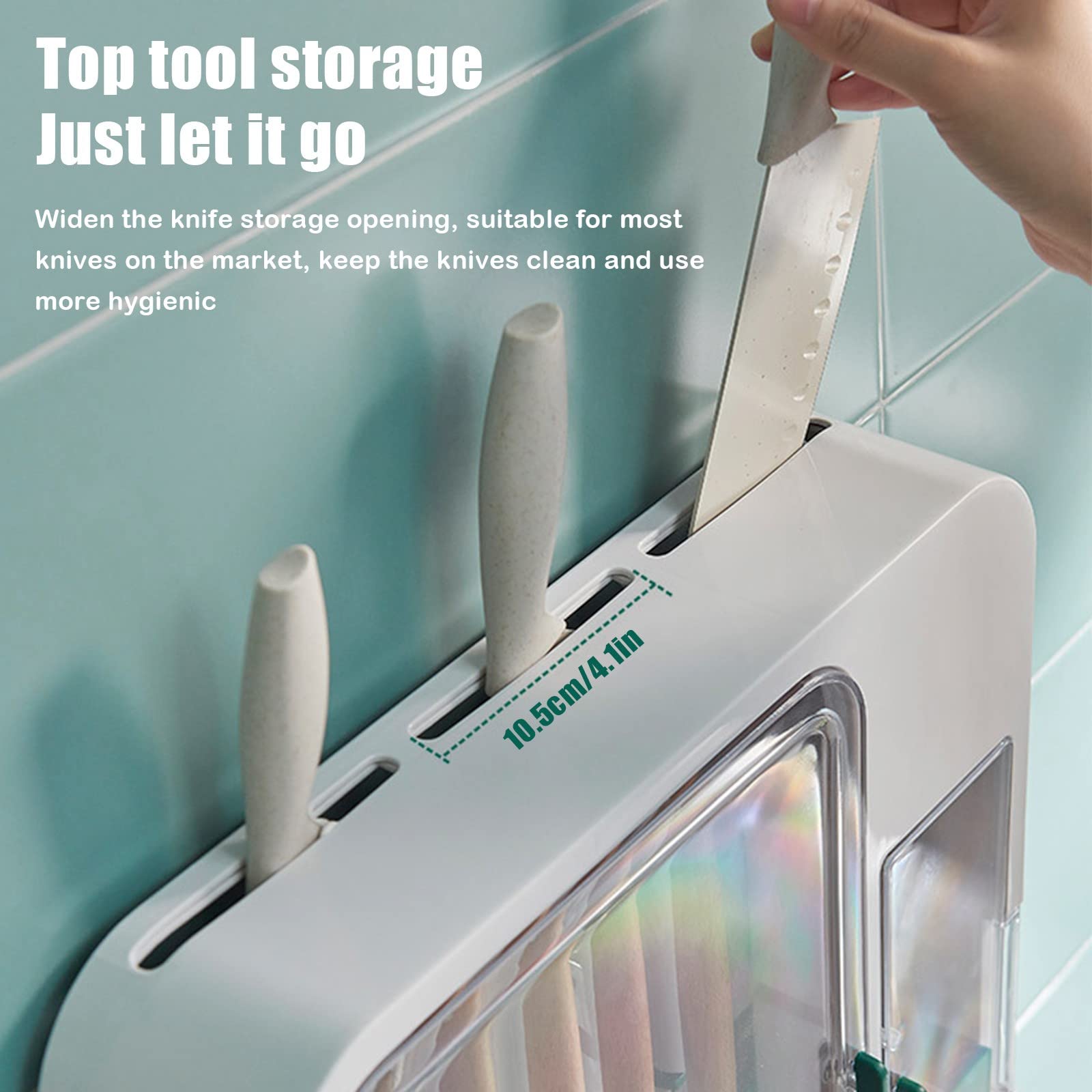 Wall-Mounted Multifunctional Kitchen Sink Dish Drying Rack - Space Saving Utensil Storage Box with Drainer Tray for Dishes, Cups & Food - Perfect for Small Kitchens, Apartments & RVs