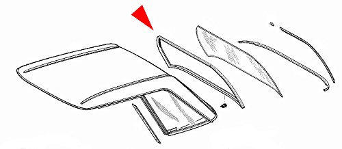 URO Parts 1136700039 Hard Top Rear Window Seal Replacement for Jeep Wrangler - Weatherproof & Durable Rear Window Weatherstrip for Off-Road & Daily Driving
