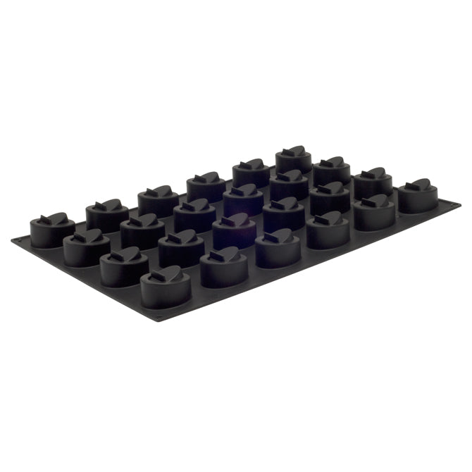 Pavoflex Silicone Tilted Oval Mold - 24 Cavity Baking Molds for Cakes, Candles, Soaps & Resin Crafts - Perfect for Home Baking and DIY Projects