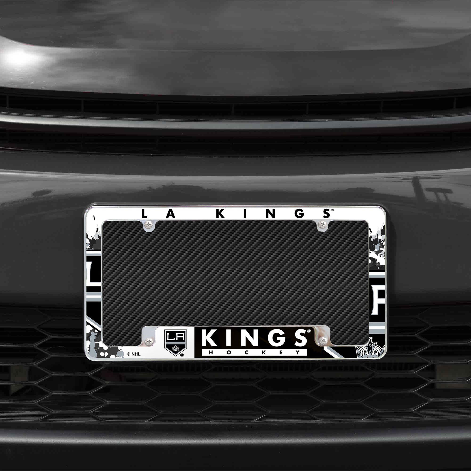 Los Angeles Kings NHL Chrome Metal License Plate Frames - Set of 2, Bold Full Frame Design for Cars & Trucks - Perfect for Hockey Fans & Team Pride