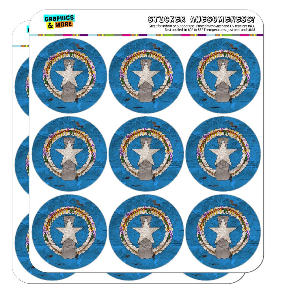 Vintage Distressed Northern Mariana Islands Flag Stickers - Planner Calendar Decoration, Scrapbooking Supplies, DIY Craft Projects for Journaling, Bullet Journals & Memory Books