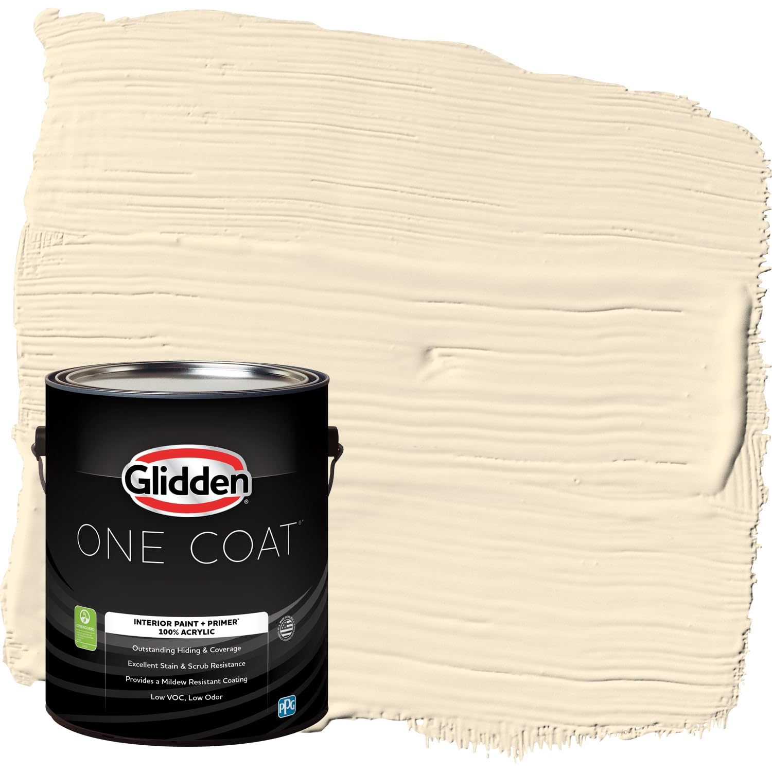Glidden Interior Paint + Primer in White & Magnolia Blossom - 1 Gallon Eggshell Finish One-Coat Coverage for Walls & Ceilings | Perfect for Living Rooms, Bedrooms & Home Renovation Projects